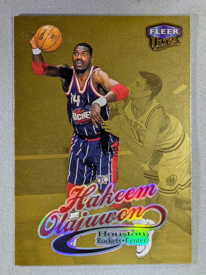 Front of the Hakeem Olajuwon card, item L1-007