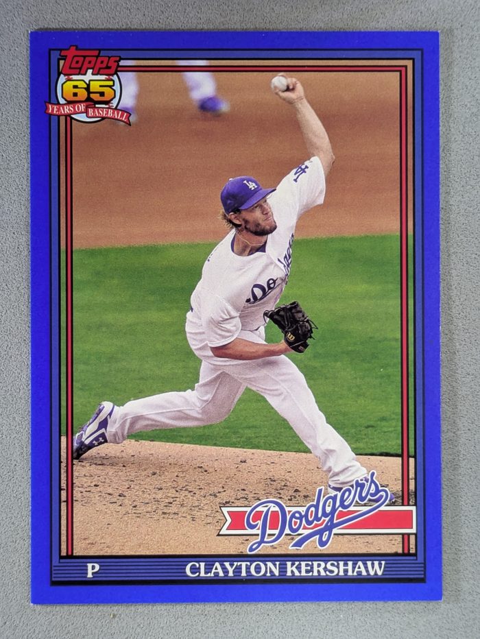 Front of the Clayton Kershaw card, item L1-013