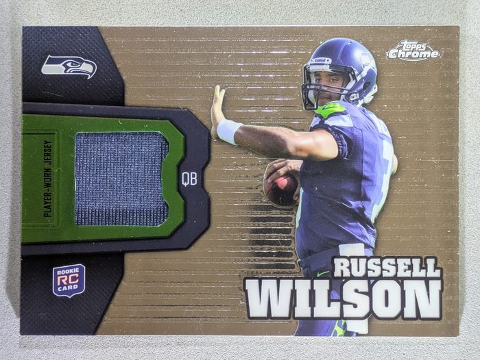 Front of the Russell Wilson card, item L1-020