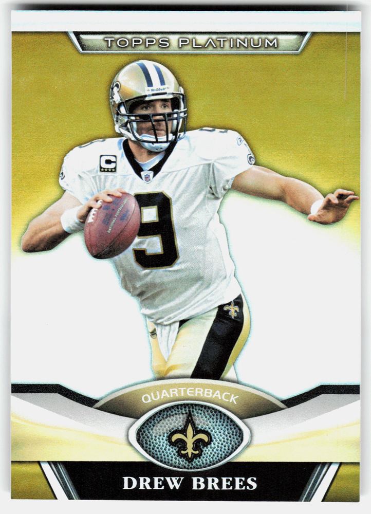 Front of the Drew Brees card, item L10-008