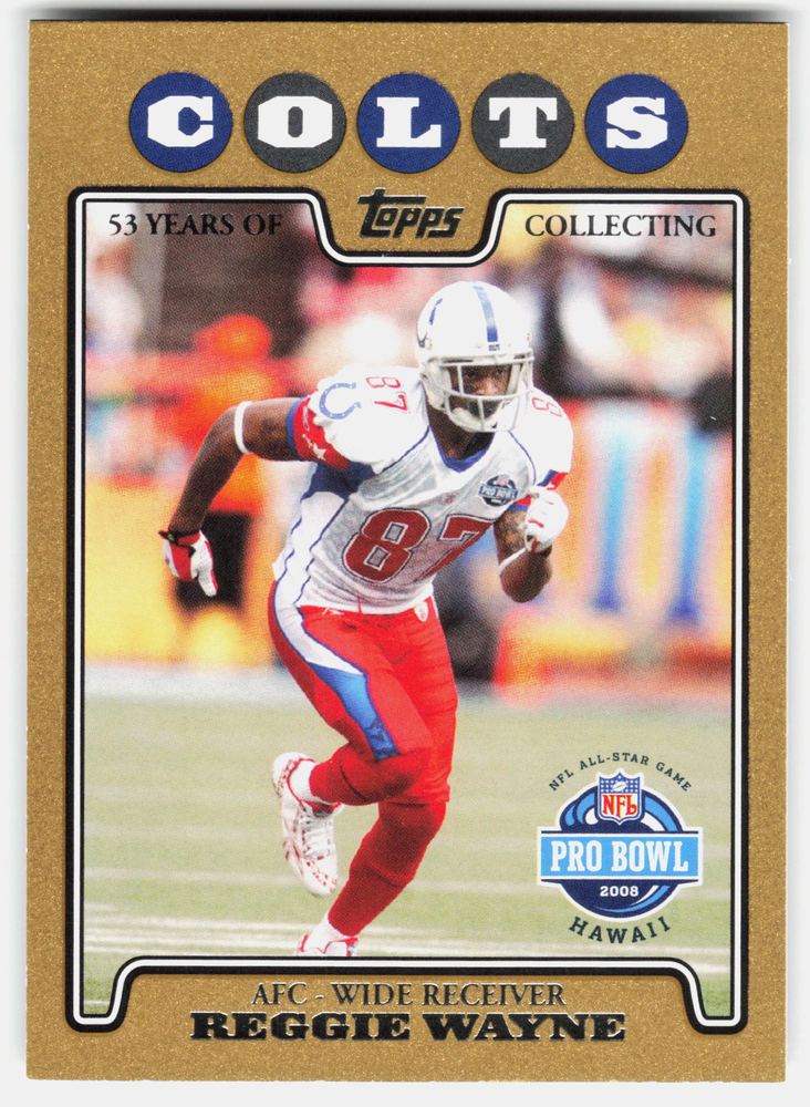Front of the Reggie Wayne card, item L10-010