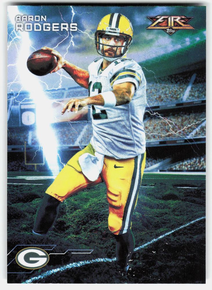 Front of the Aaron Rodgers card, item L10-020
