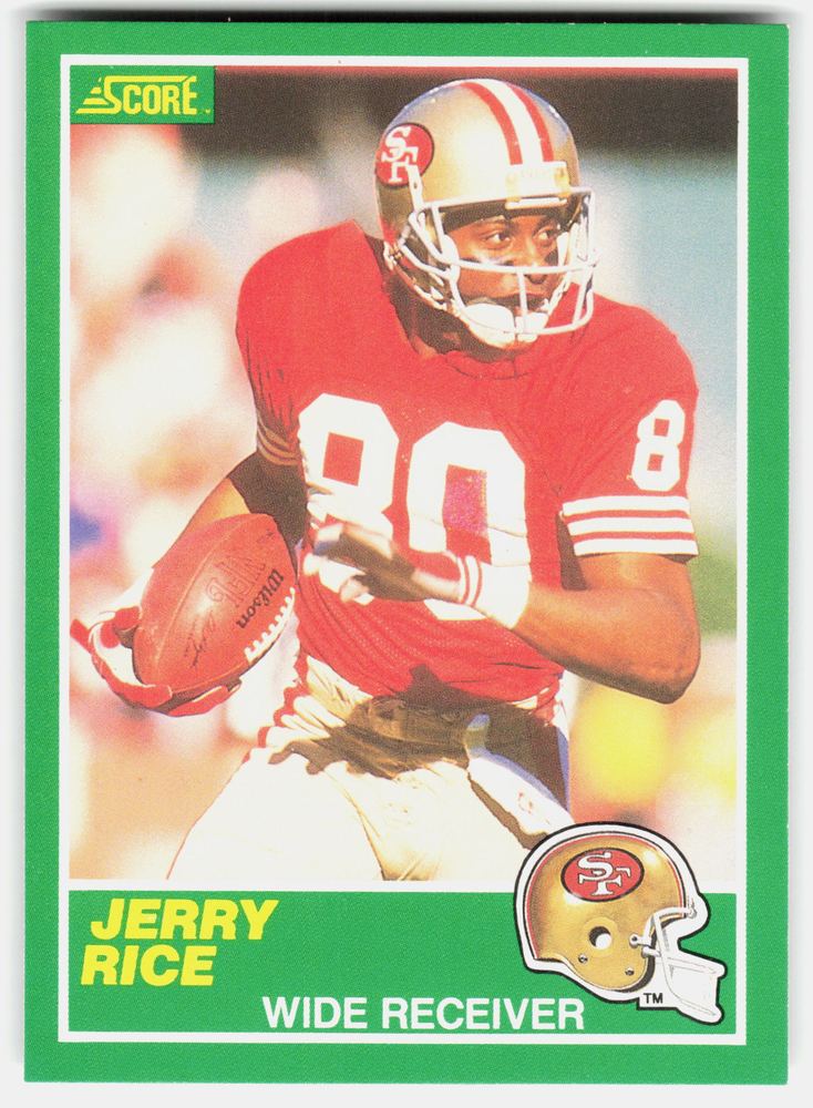 Front of the Jerry Rice card, item L11-020