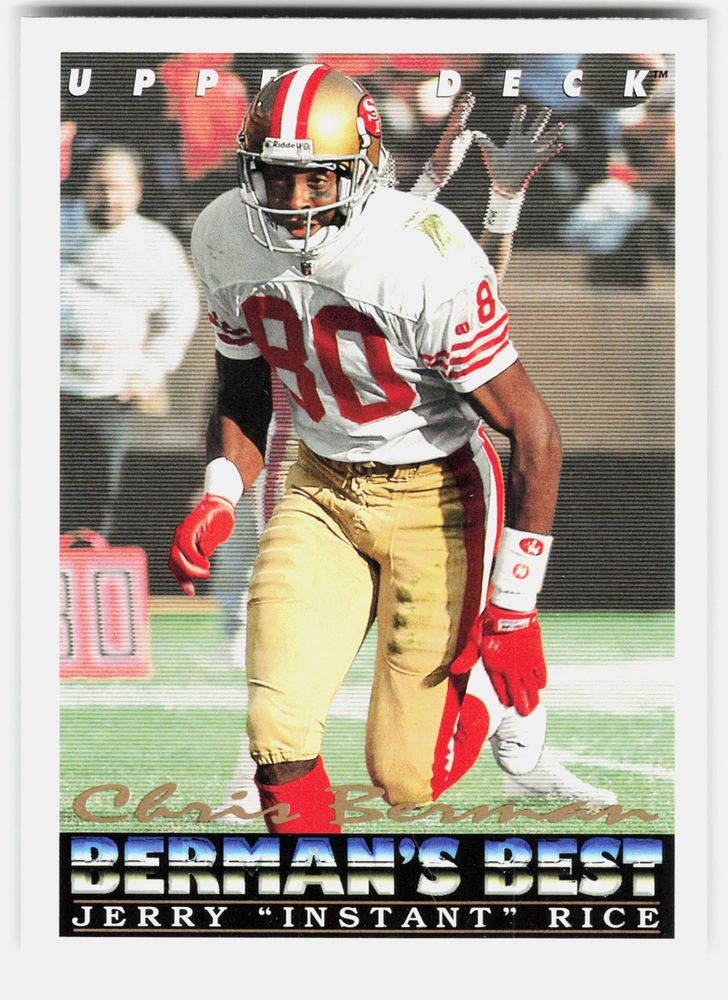 Front of the Jerry Rice card, item L11-025