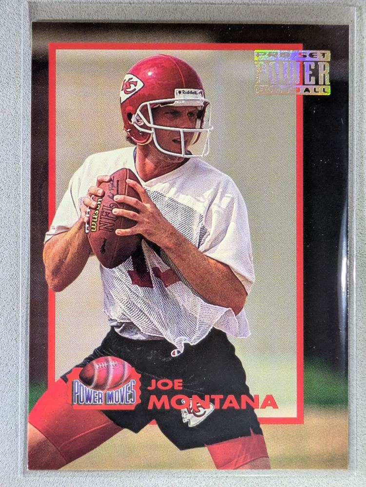 Front of the Joe Montana card, item L12-013