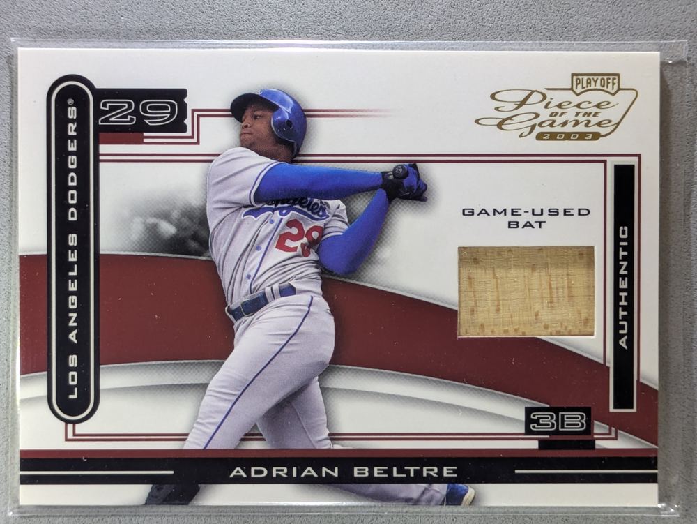 Front of the Adrian Beltre card, item L12-014