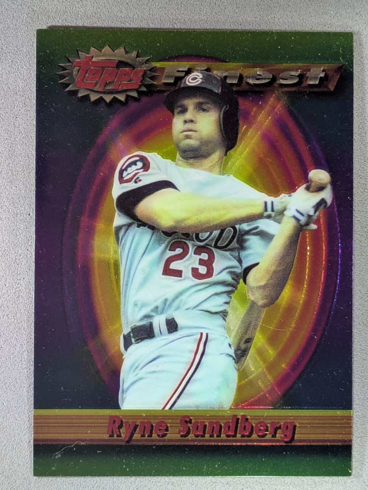 Front of the Ryne Sandberg card, item L13-017
