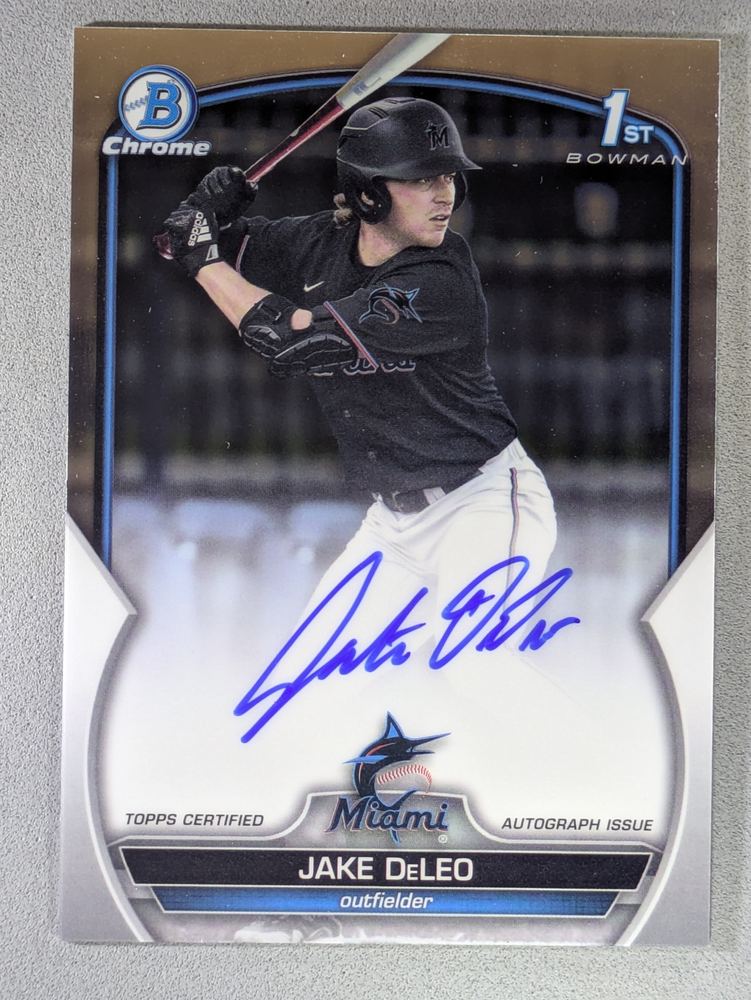 Front of the Jake DeLeo card, item L13-034