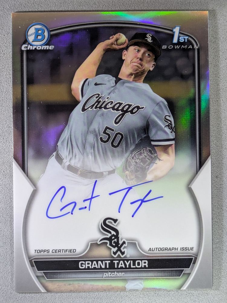 Front of the Grant Taylor card, item L13-036