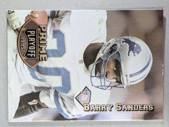 Front of the Barry Sanders card, item L2-009