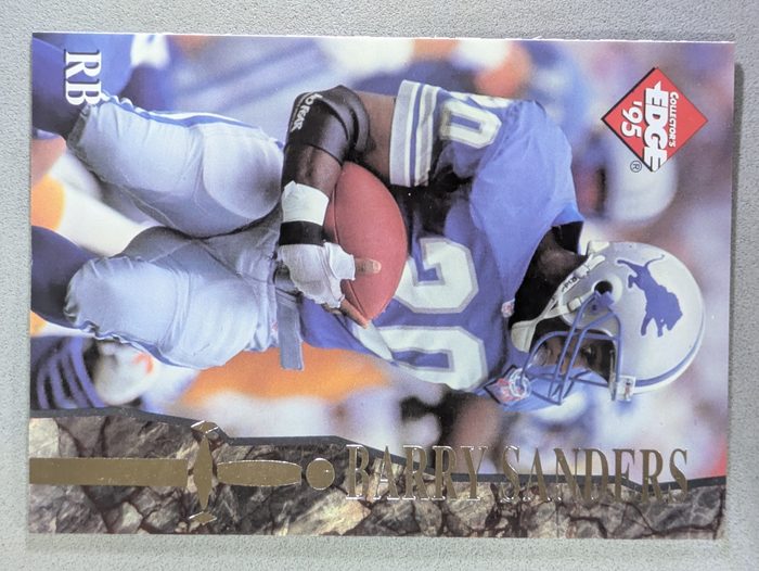 Front of the Barry Sanders card, item L2-012