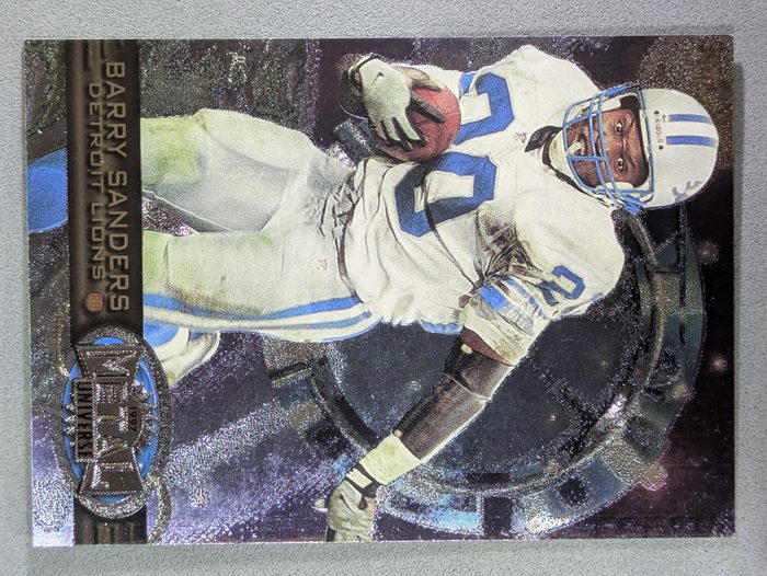 Front of the Barry Sanders card, item L2-017