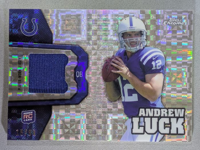 Front of the Andrew Luck card, item L3-018