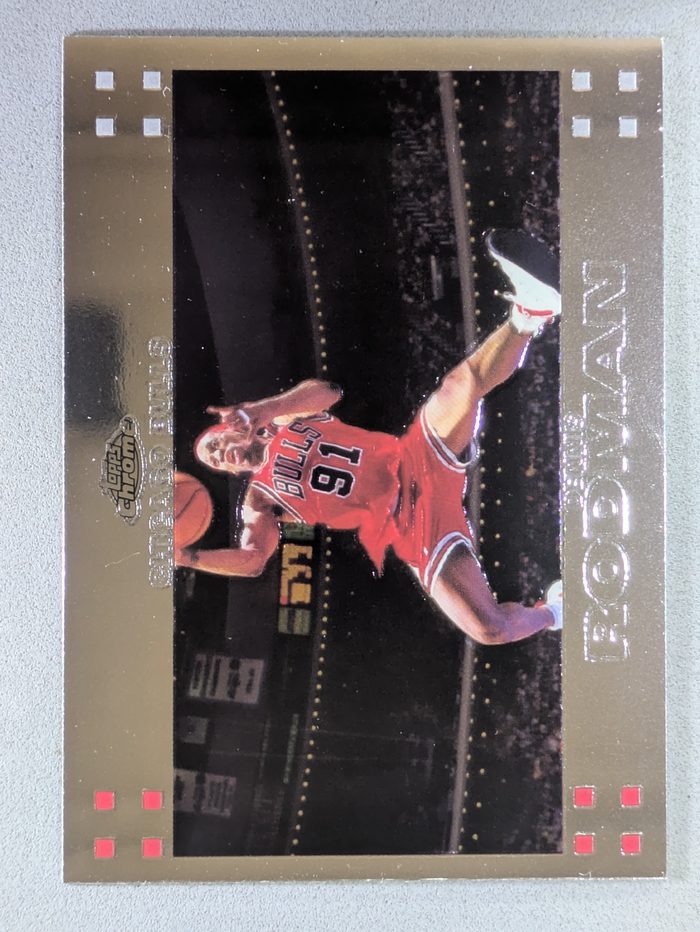 Front of the Dennis Rodman card, item L4-006