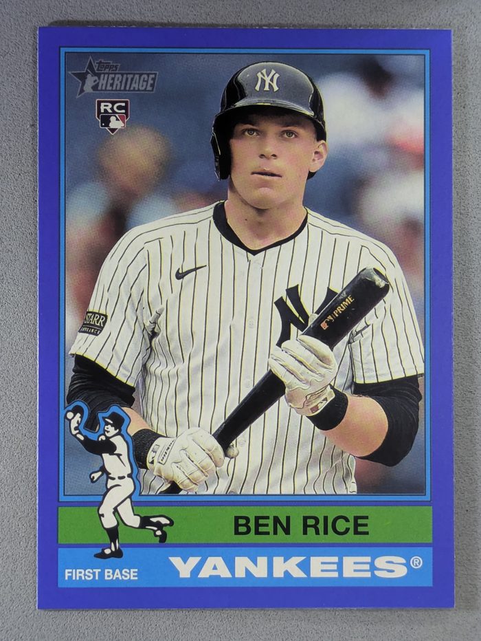Front of the Ben Rice card, item L4-016