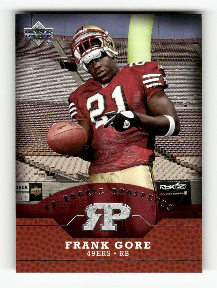 Front of the Frank Gore card, item L4-018