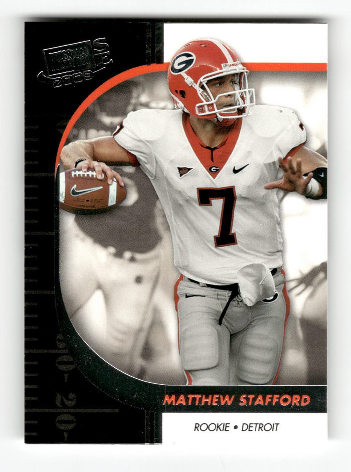 Front of the Matthew Stafford card, item L5-003