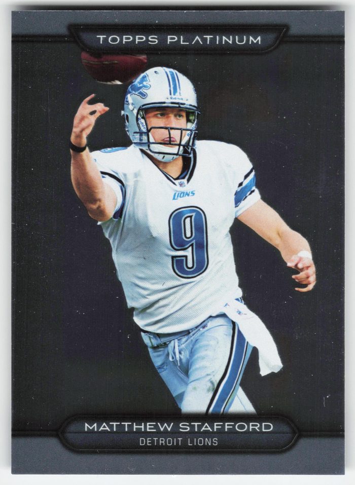 Front of the Matthew Stafford card, item L5-006