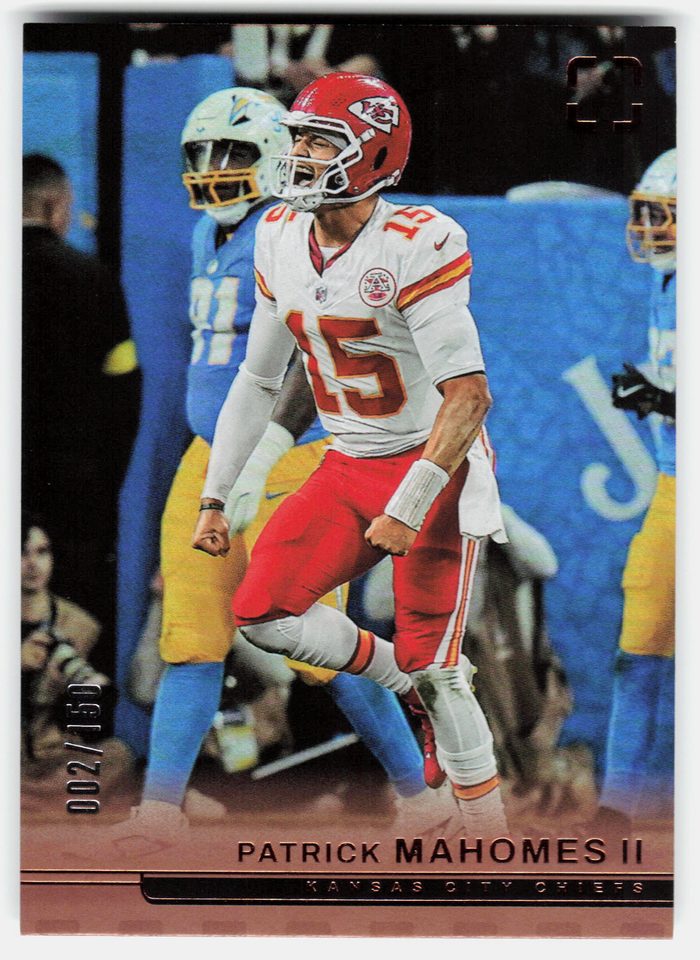 Front of the Patrick Mahomes II card, item L5-012