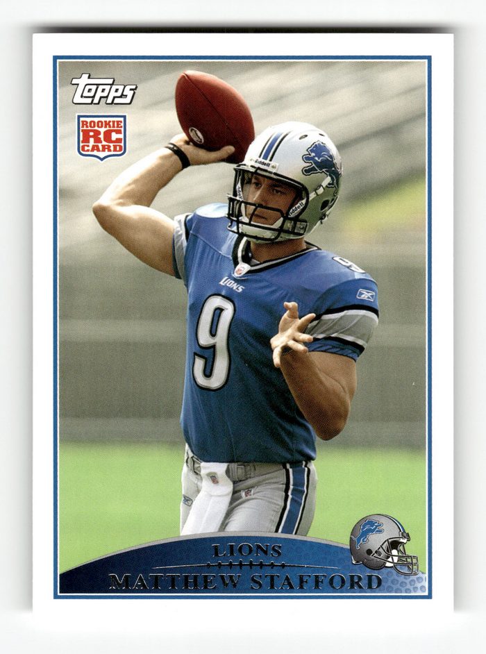 Front of the Matthew Stafford card, item L5-022