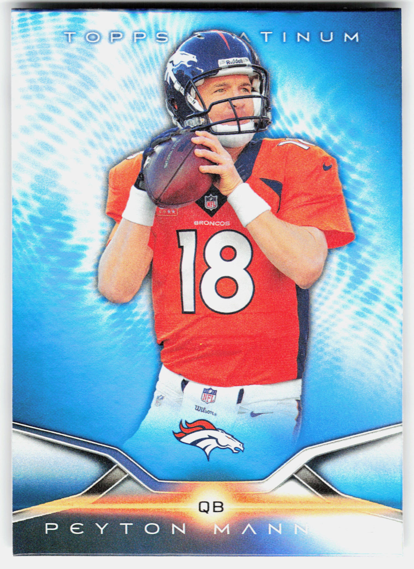 Front of the Peyton Manning card, item L6-009