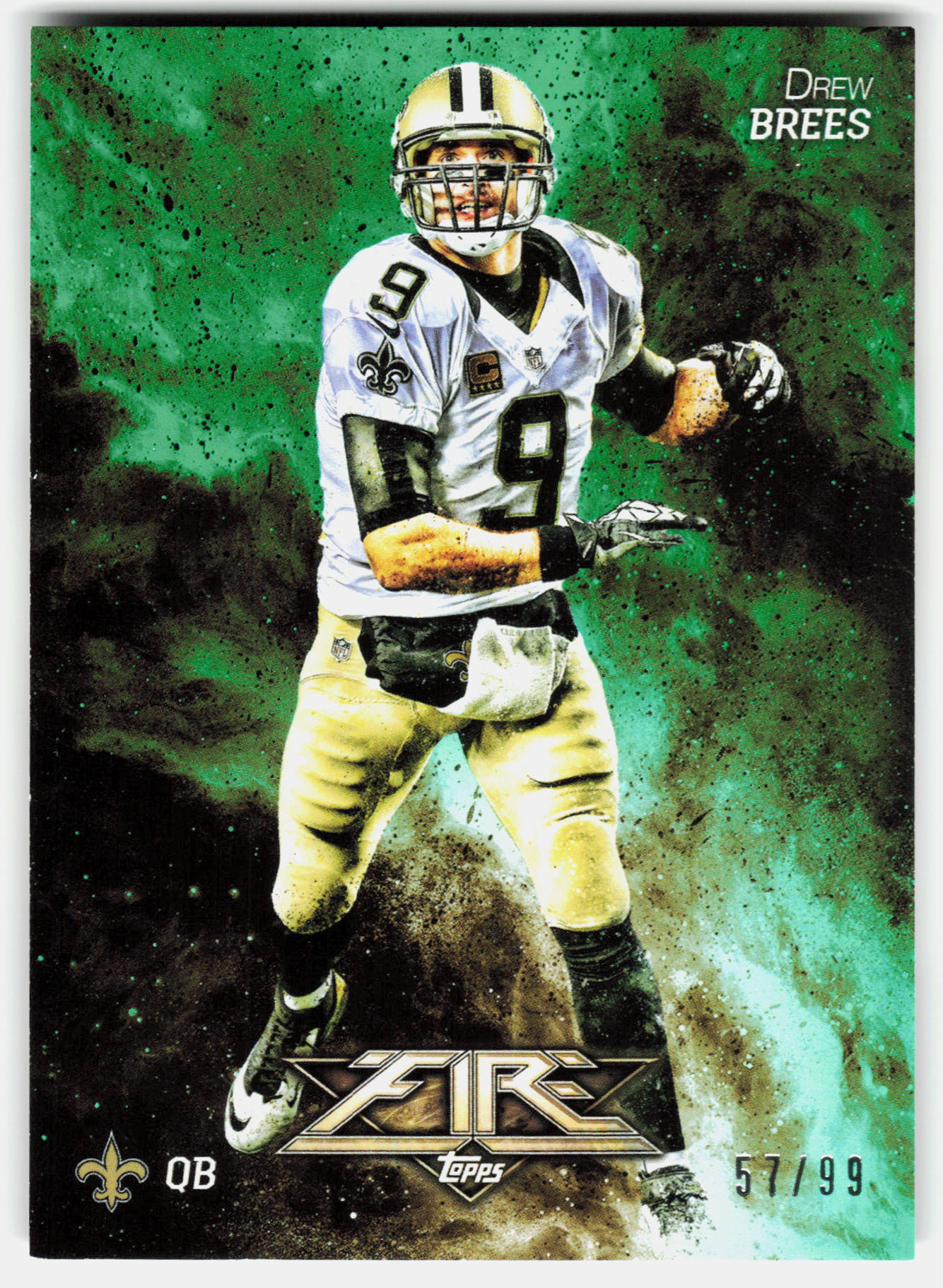 Front of the Drew Brees card, item L6-014