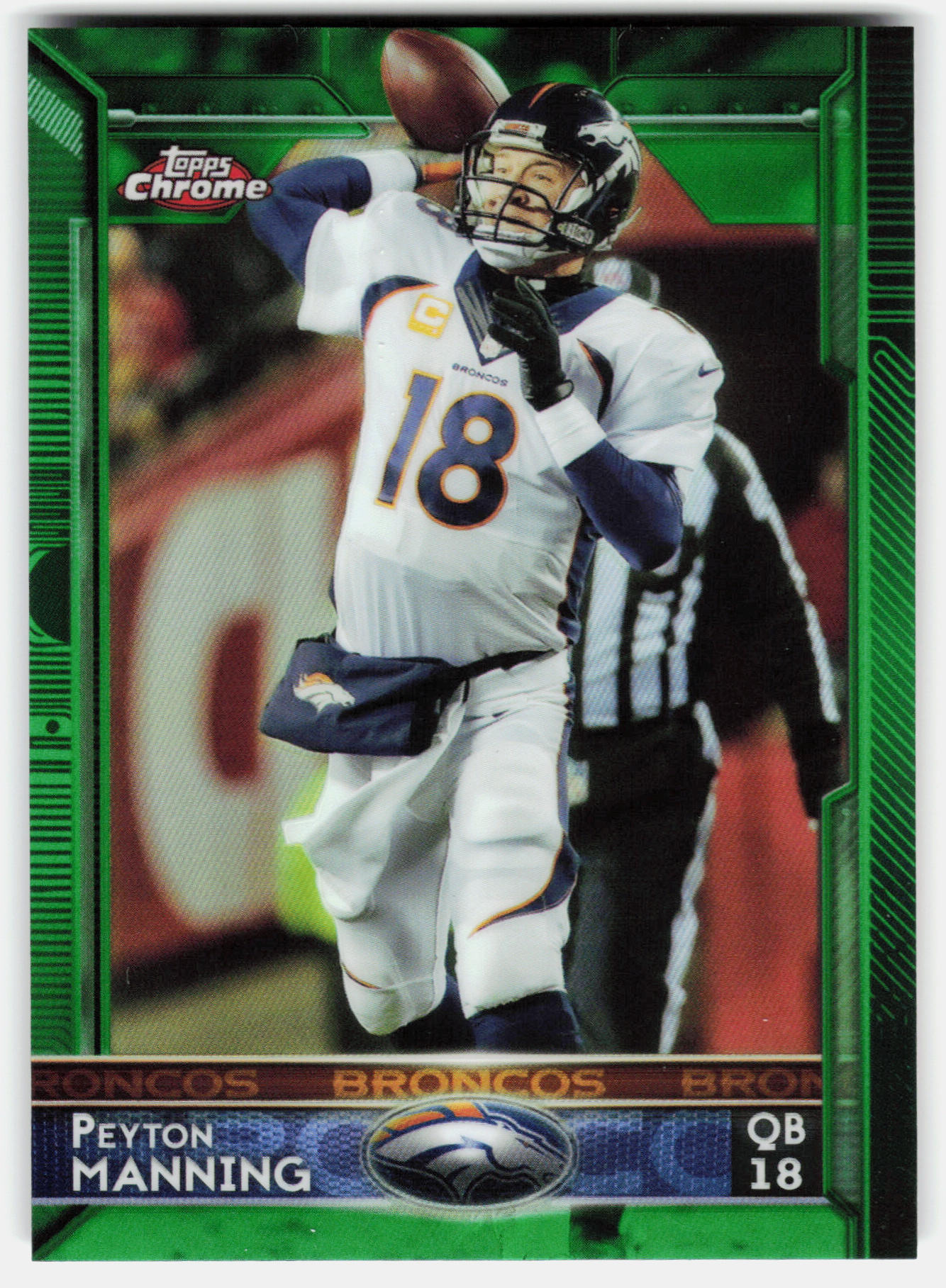 Front of the Peyton Manning card, item L6-018