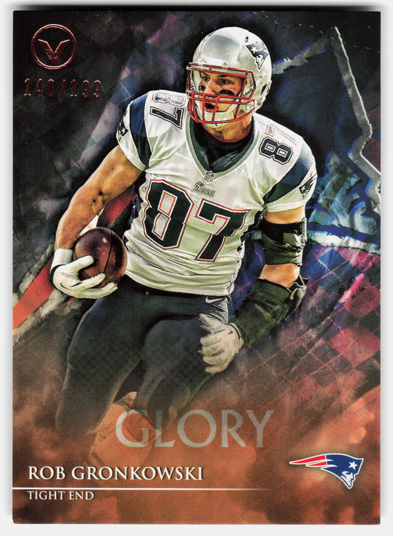 Front of the Rob Gronkowski card, item L6-020