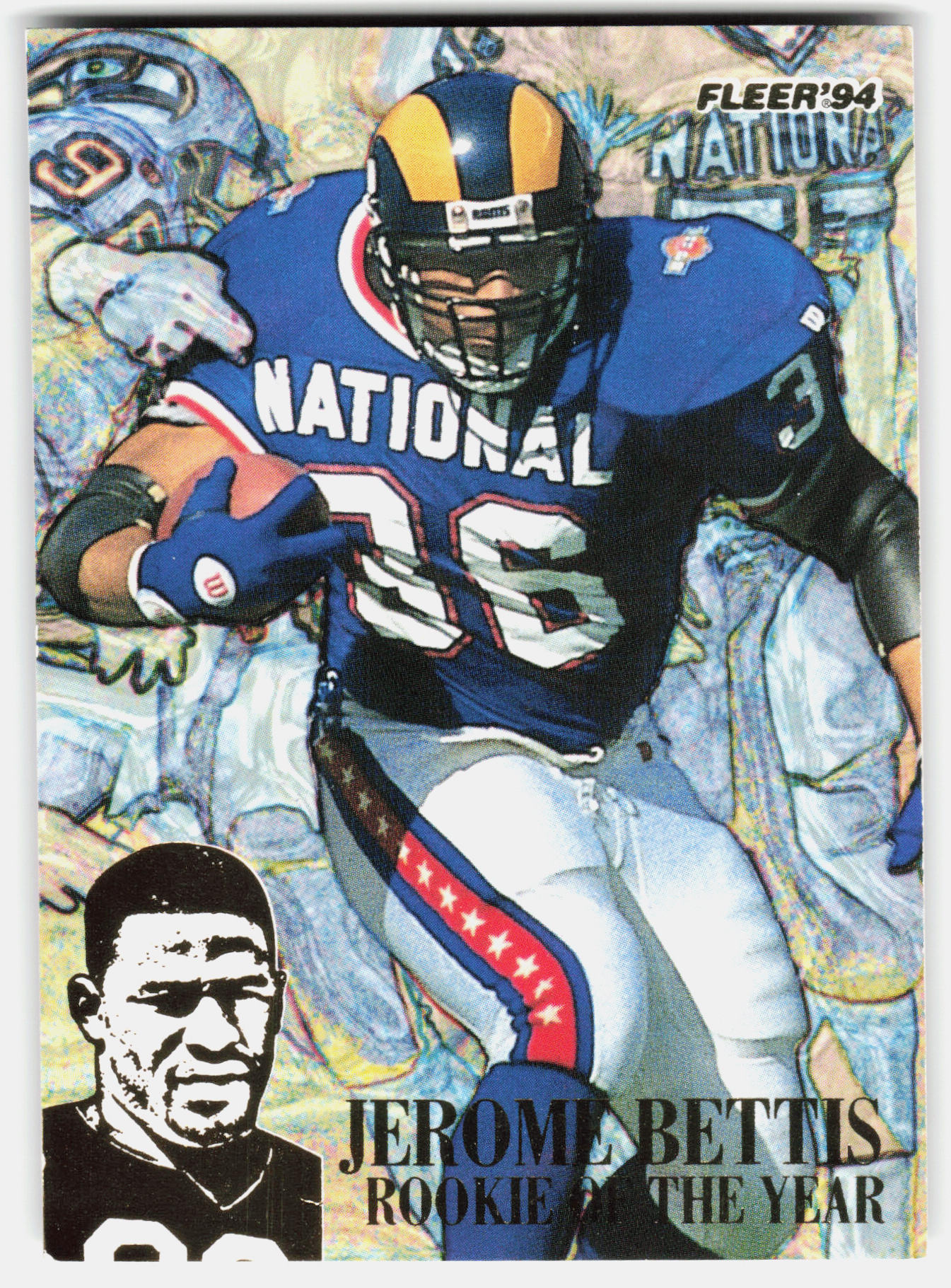 Front of the Jerome Bettis card, item L8-002
