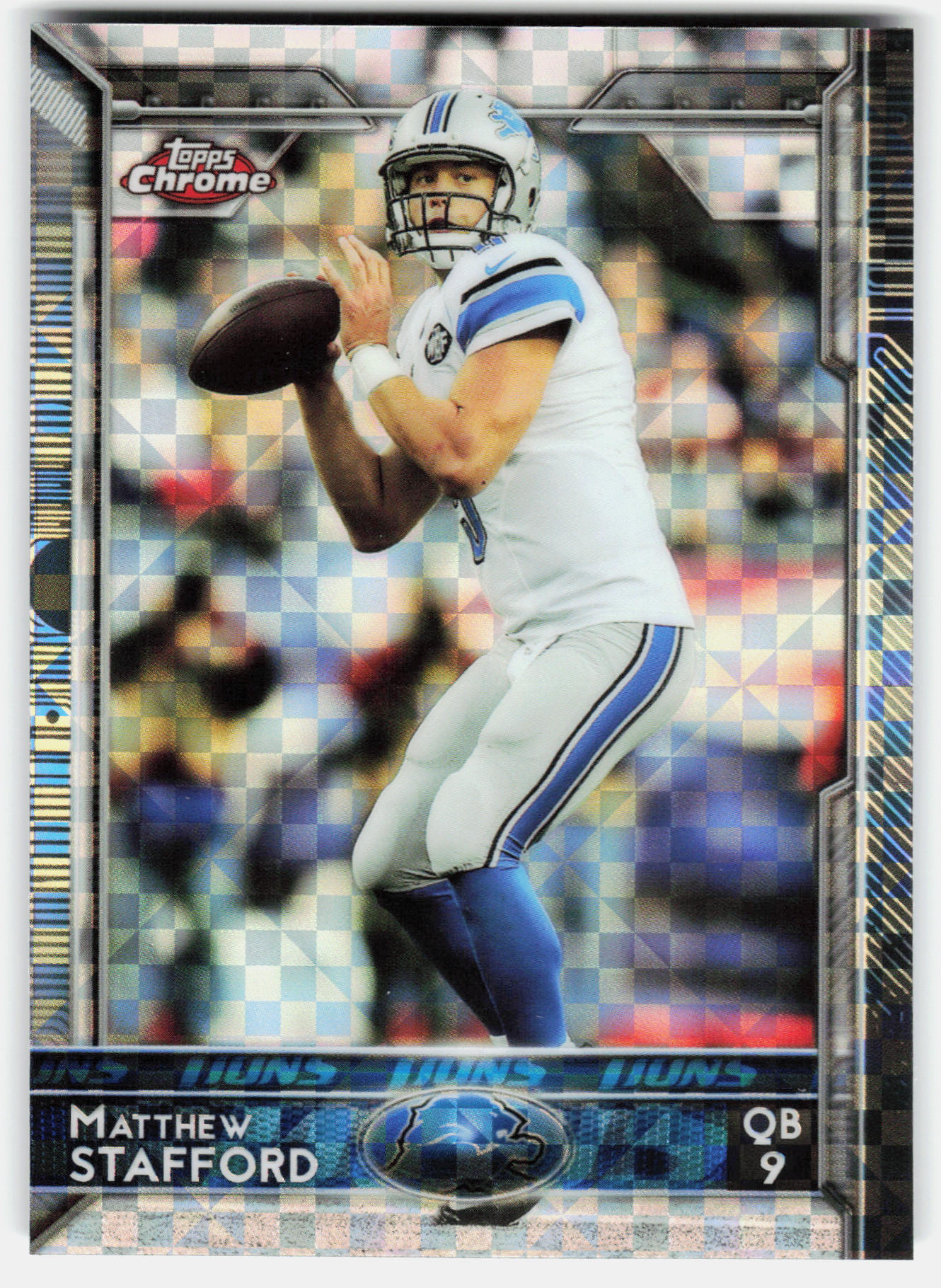 Front of the Matthew Stafford card, item L8-008