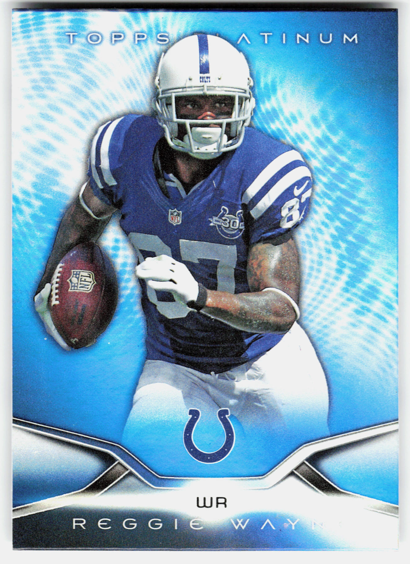 Front of the Reggie Wayne card, item L8-012
