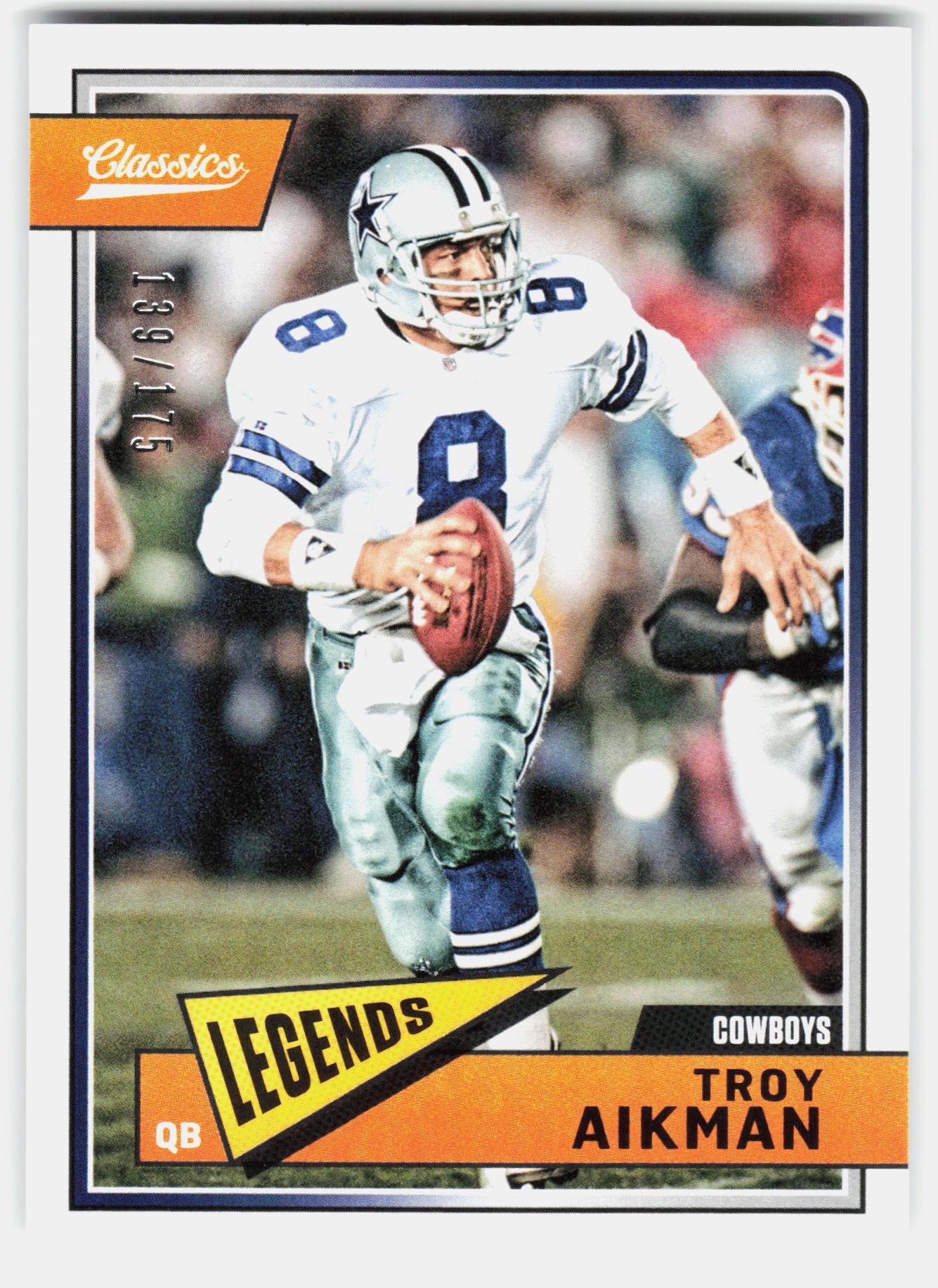 Front of the Troy Aikman card, item L8-015