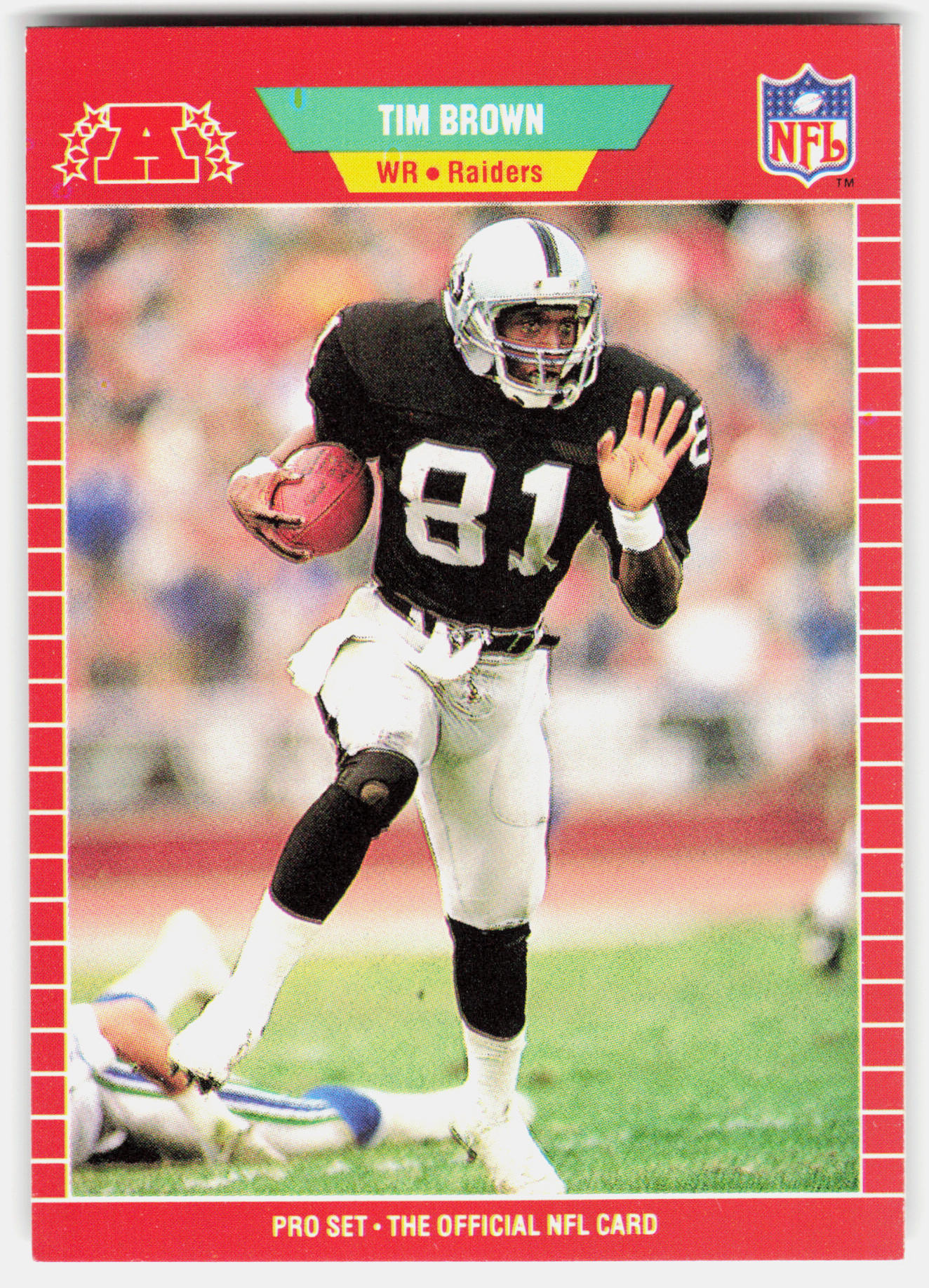 Front of the Tim Brown card, item L8-016