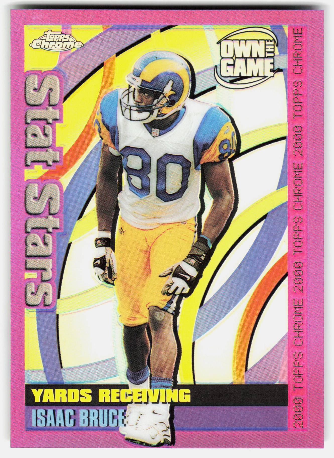 Front of the Isaac Bruce card, item L8-027