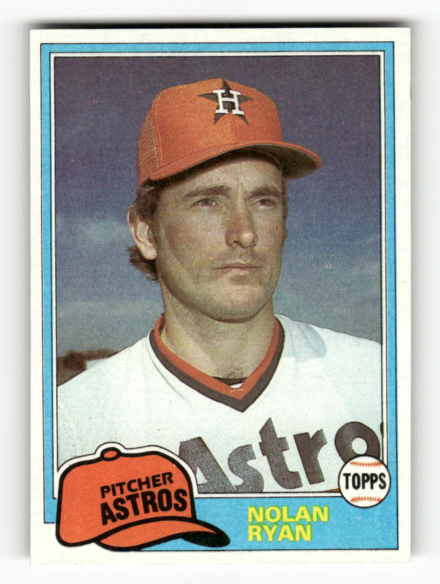 Front of the Nolan Ryan card, item L9-012