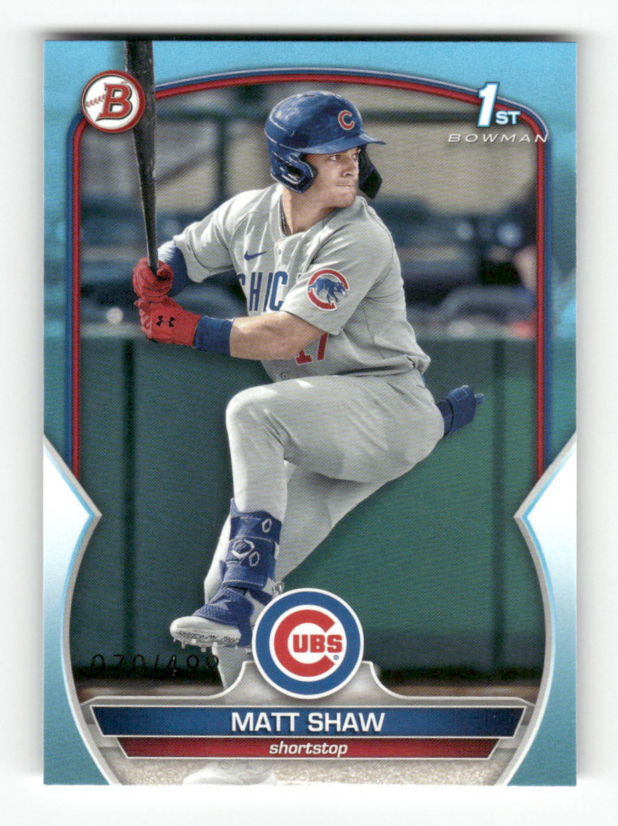 Front of the Matt Shaw card, item L9-025
